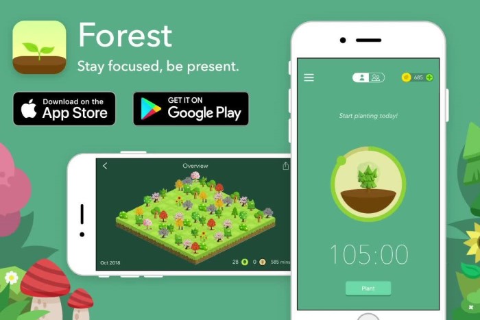 Anúncio do Forest App no Facebook.